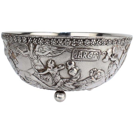 Antique Silvered Bronze Roman or Archaeological Revival Bowl by E F Caldwell For Sale at 1stDibs | caldwell antiques