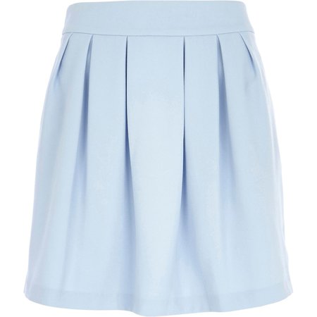 Short light blue skirt