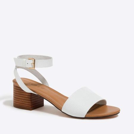 Pebbled block-heel sandals