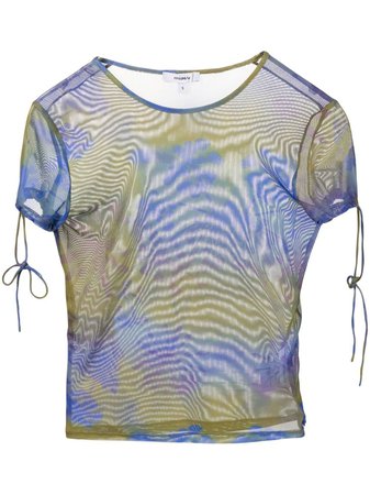 Miaou floral-print Tie T-shirt - Farfetch