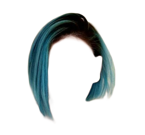 blue ombre hair png