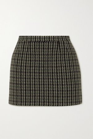 Black Wool-blend tweed mini skirt | REDValentino | NET-A-PORTER