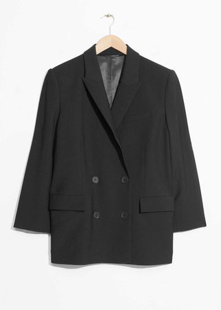 Double Breasted Blazer - Black - Blazers - & Other Stories FI