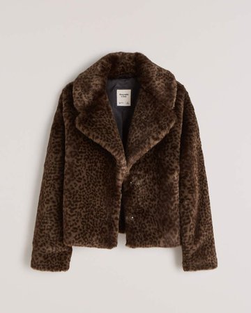 Women's Cropped Faux Fur Jacket | Women's New Arrivals | Abercrombie.com