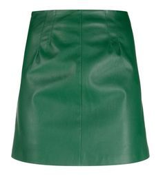 green leather skirt