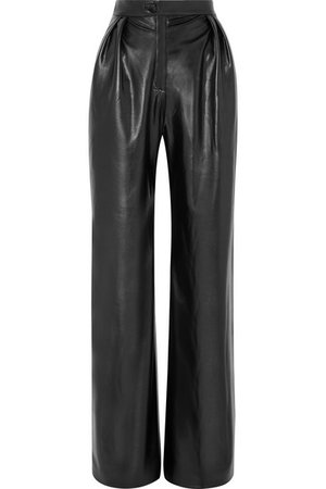 MATÉRIEL | Pleated faux leather wide-leg pants | NET-A-PORTER.COM