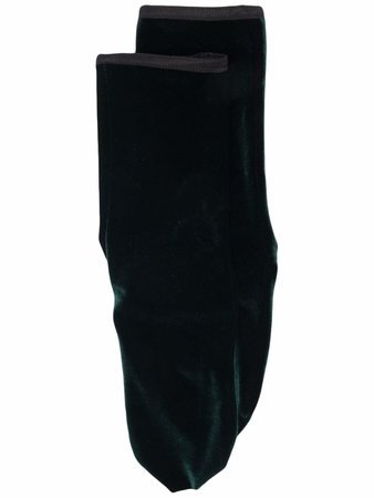 Simone Wild velvet ankle socks green VELVET - Farfetch