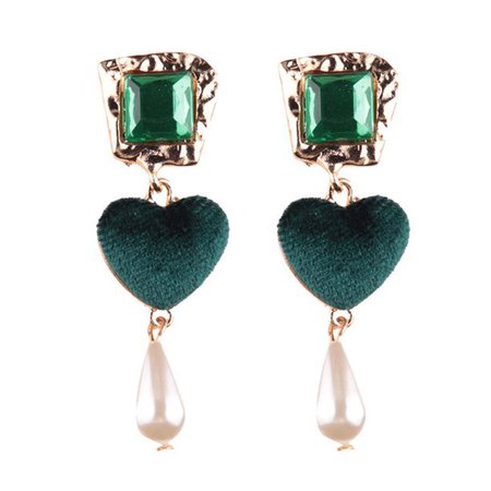 Gift Women Statement Simulated Pearl Earrings Heart Shape Ear Drops Dangle Earrings - Walmart.com