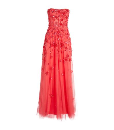 Womens Zuhair Murad pink Crystal Flower-Embellished Gown | Harrods # {CountryCode}