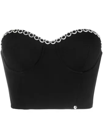 NISSA corset-style Cropped Top - Farfetch