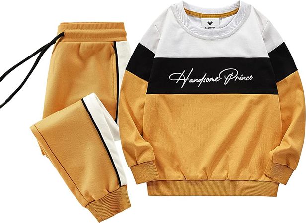 Amazon.com: ANOTWENER Boys Track Suit Toddler Sweatsuit Kids Tracksuit Boys Activewear Jogger Sweat Suits Sets Active Sweatpants and Sweatshirts 2 Piece Outfits 2-8 years Size 2 3 4 5 6 7 8 Yellow BAS-012-2-3T : Clothing, Shoes & Jewelry