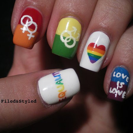 pride nails - Google Search