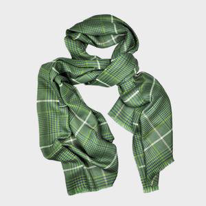 Ultra Fine Cashmere & Wool Check Scarf in Green – Seaward & Stearn