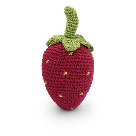 MyuM - Crochet Strawberry Rattle - Red | Smallable