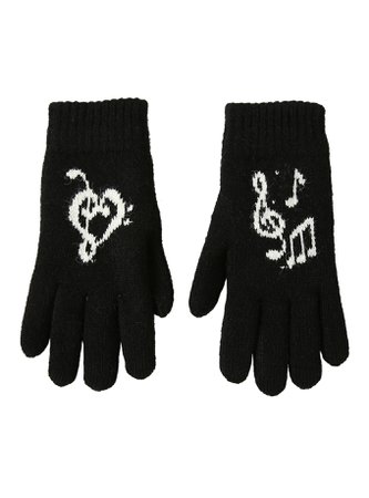 Music note gloves