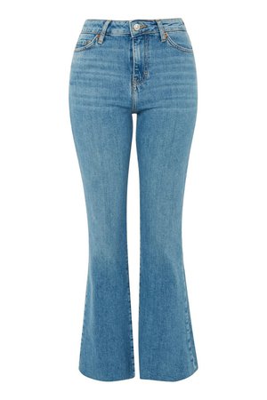 Mid Blue Dree Cropped Jeans - Flared Jeans - Jeans - Topshop