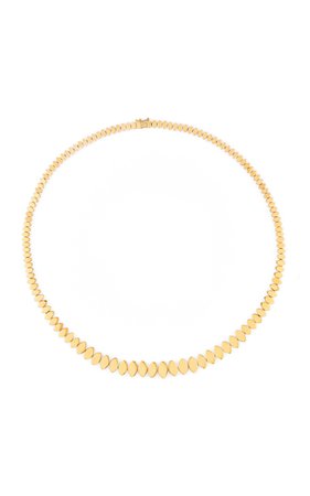 14k Yellow Gold Pure Graduated Marquise Eternity Necklace By Sydney Evan