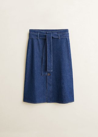 Denim belt skirt - Women | Mango USA