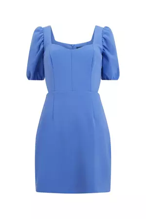 Whisper Ruth Sweetheart Neck Dress Baja Blue | French Connection US