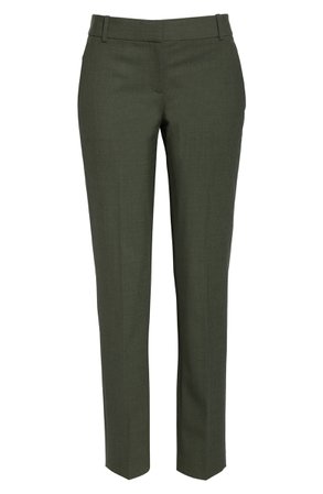 Theory Straight Leg Stretch Wool Trousers | Nordstrom