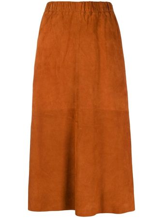 Forte Forte A-line Leather Midi Skirt