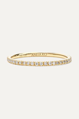 Gold 18-karat gold diamond ring | Anita Ko | NET-A-PORTER