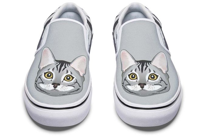 Real Bengal Cat Slip-On Shoes