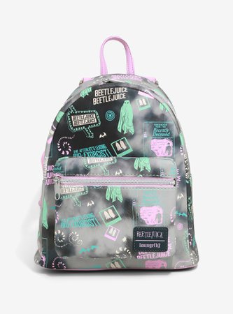 Loungefly Beetlejuice Pastel Tie-Dye Icons Mini Backpack