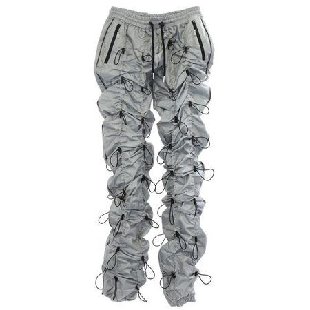 99%IS- WRINKLED PANT / SILVER
