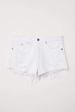 Denim Shorts Skinny Regular - White
