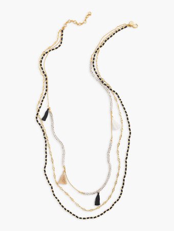 Triple Strand Beaded Necklace | Talbots