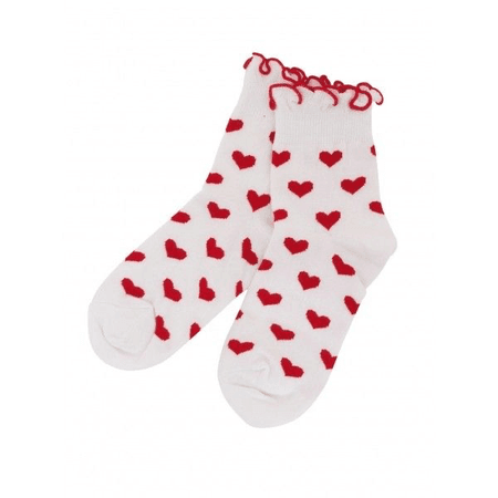 heart print socks