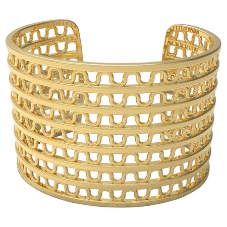 22 Karat Gold Woven Cuff Bracelet by Romae Jewelry Inspired by Ancient Designs For Sale at 1stDibs