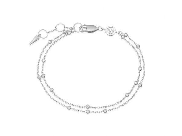 Missoma Silver Double Chain Bracelet