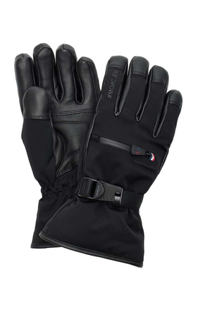 Moncler Grenoble Leather Ski Gloves