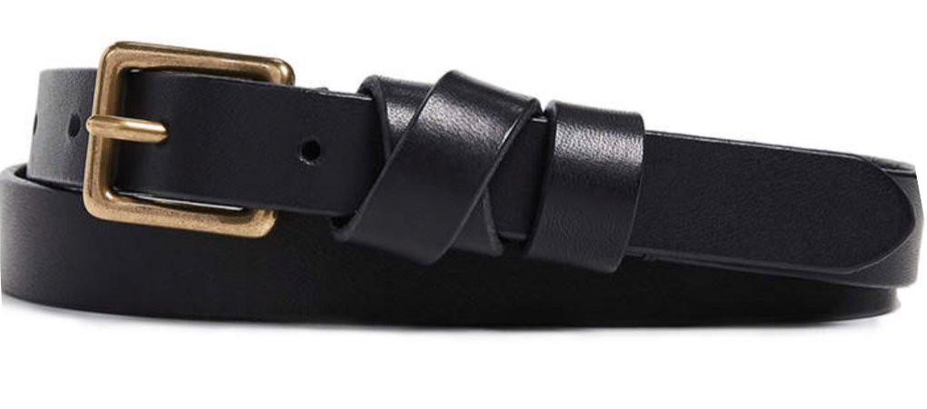 madewell skinny belt black
