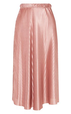 Rose Pleated Full Midi Skirt | Skirts | PrettyLittleThing