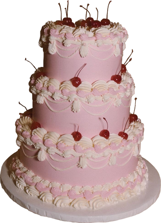 pink vintage cherry cake
