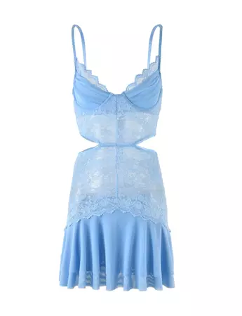 PEYNA DRESS - BLUE : LACE – I.AM.GIA North America