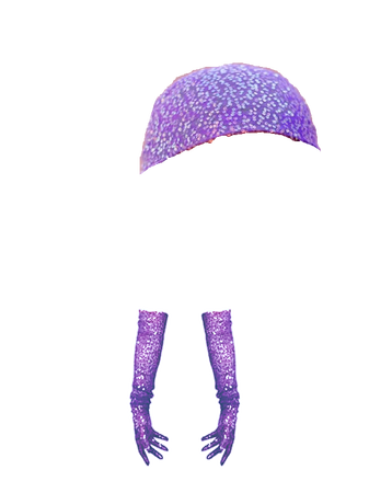Nyane inspired Purple Sequin Coachella look for Imani  Accessories - hat and gloves (Dei5 edit)