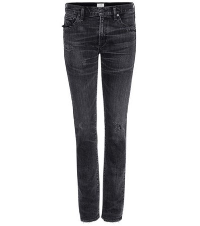 Exclusive to mytheresa.com – Agnes Mid-rise Slim Straight distressed jeans