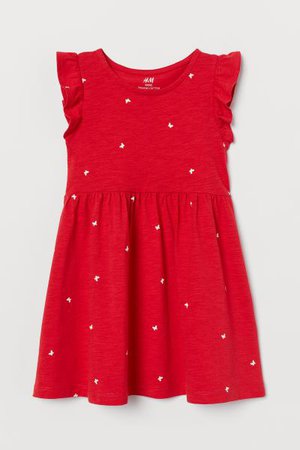 Jersey Dress - Red/butterflies - Kids | H&M US