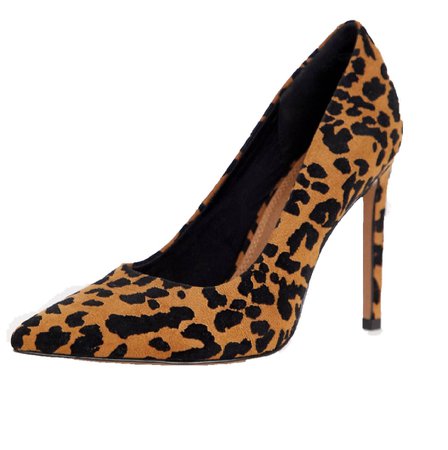 Asos Design Porto pointed high heeled pumps in leopard