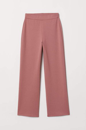 Wide-cut Jersey Pants - Pink