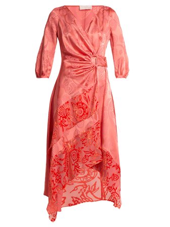 Floral-jacquard satin wrap dress | Peter Pilotto | MATCHESFASHION.COM US