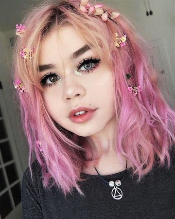 Pink Ombre Flower Hair
