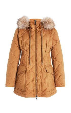 Moncler Ficodie Fur-Trimmed Down Puffer Jacket