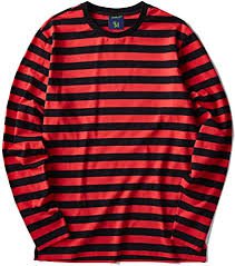 black and red striped shirt