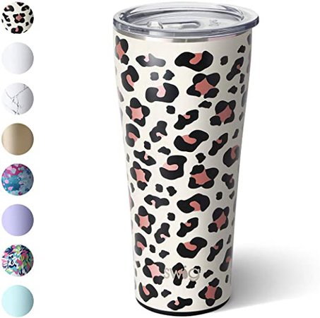Amazon.com | Swig Life 32oz Triple Insulated Stainless Steel Tumbler with Lid, Dishwasher Safe, Double Wall, and Vacuum Sealed Travel Coffee Tumbler in our Luxy Leopard Print (Multiple Patterns Available): Tumblers & Water Glasses