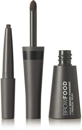 Browfood Aqua Brow Powder Pencil Duo - Charcoal